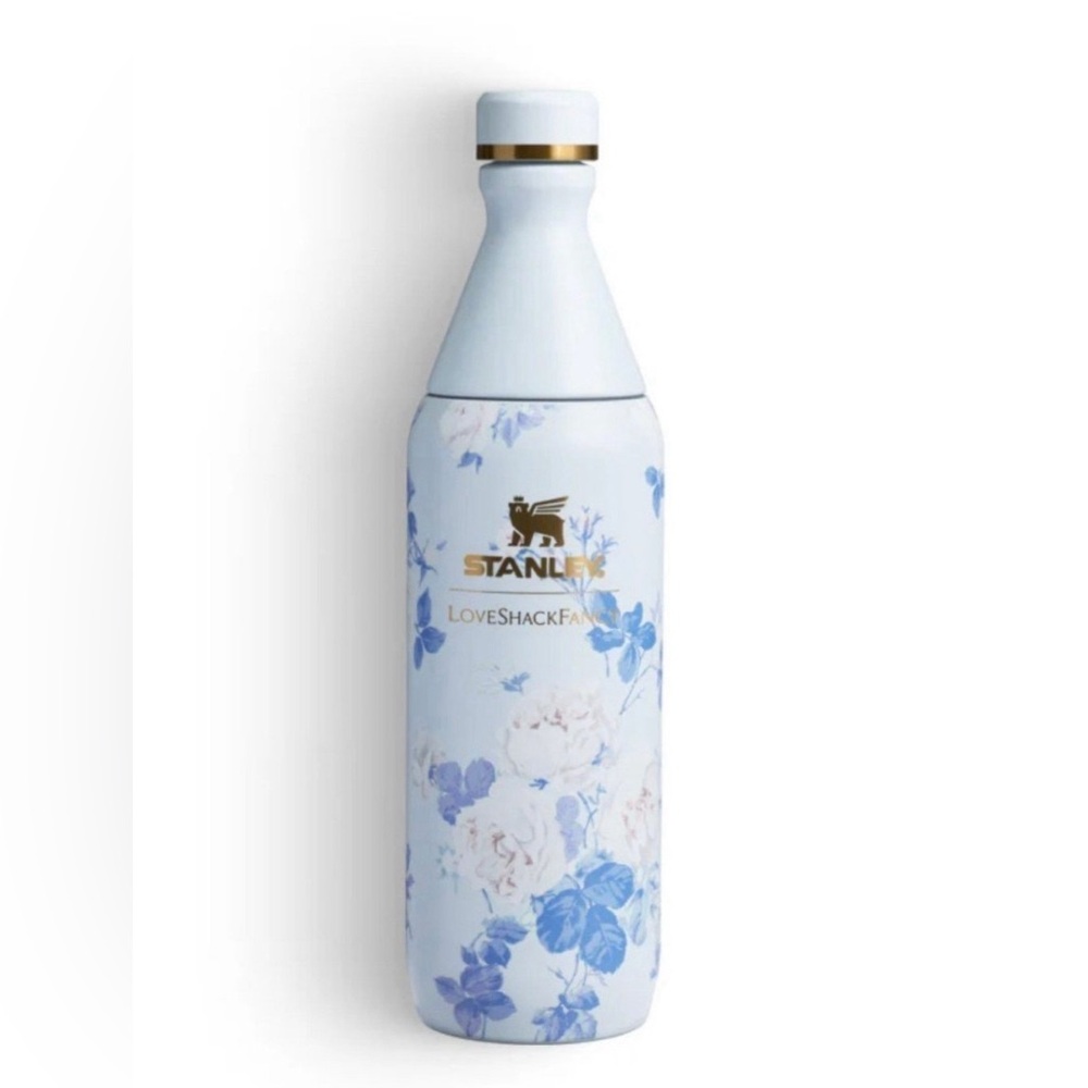 NEW THE STANLEY X LOVESHACKFANCY All Day Slim Bottle 20 oz Everblooming Rosettes